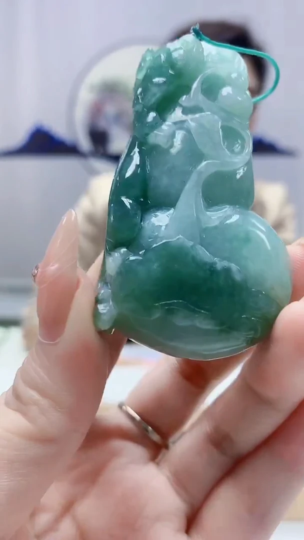 未镶嵌定制翡翠4829DD-毛货挂件29