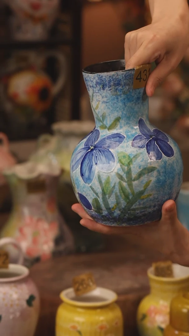 陶瓷431景德镇设计师手作花器摆件侘寂风