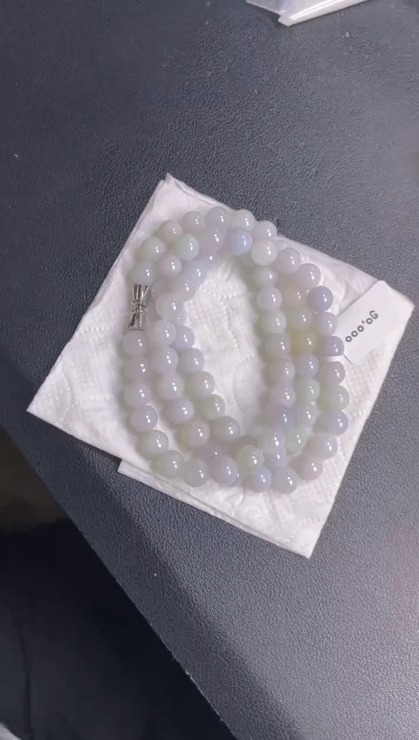 定制翡翠未镶嵌珠串8+