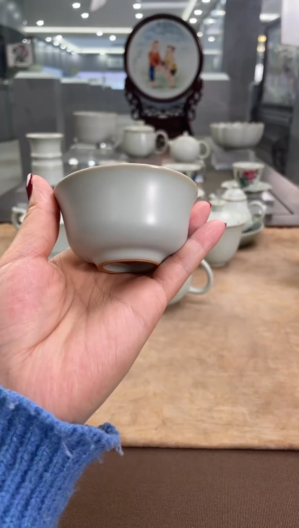 【闪购商品】周泽堂天青汝瓷茶具