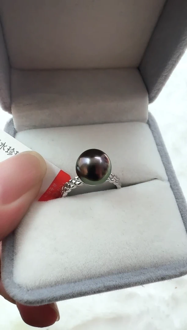 【闪购商品】海水珍珠AQ银S925镶嵌海水珍珠戒指@@HJ213