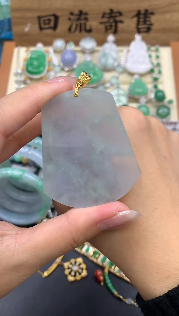 【闪购商品】翡翠颈饰18K金镶嵌19-中国好珍宝