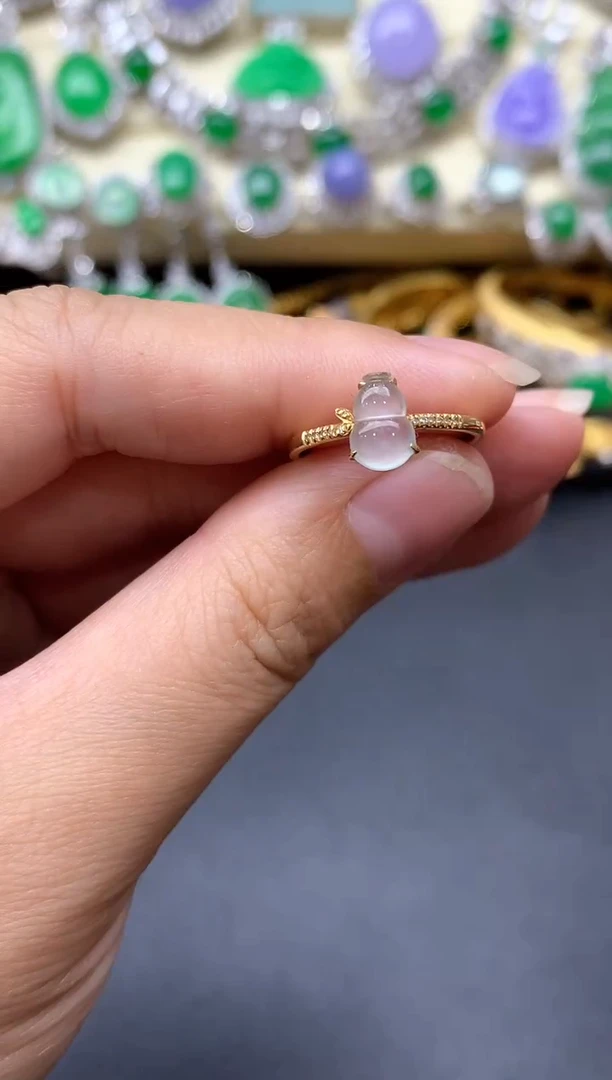 18K金镶嵌戒指翡翠298-中国好珍宝