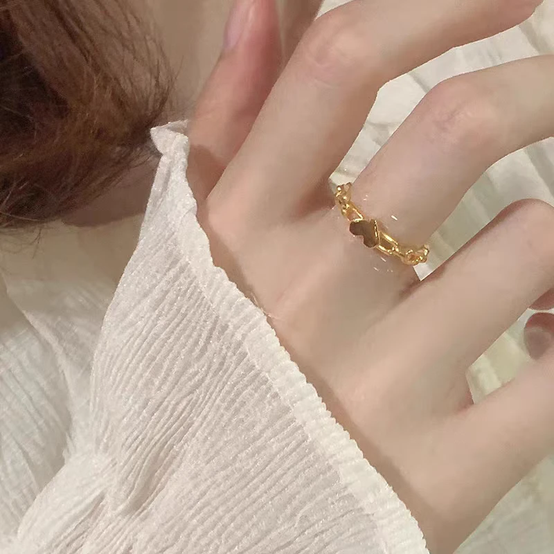 铜合金戒指 甜美爱心戒指A055