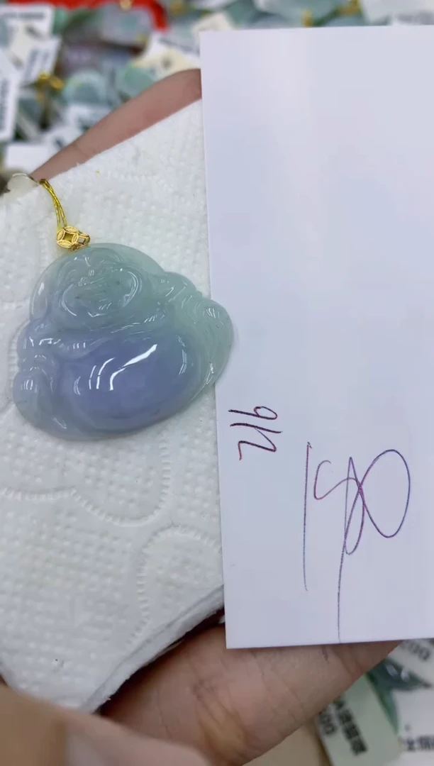 颈饰18K金镶嵌翡翠11111111111
