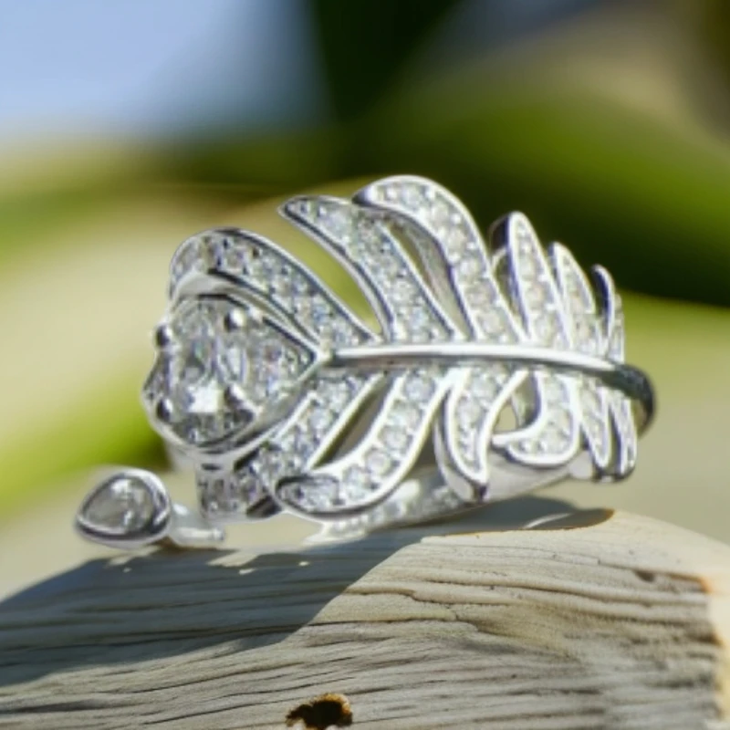 戒指 爱语饰界羽毛戒指A398