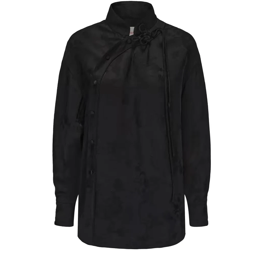 JUN BY YANG JUN海棠未眼科機中式衬衫