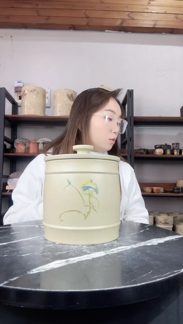 【闪购商品】罐精磨白泥彩填醒茶罐