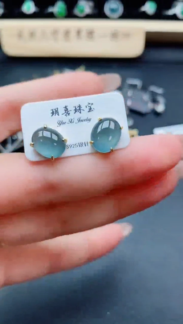 银S925镶嵌戒指翡翠1