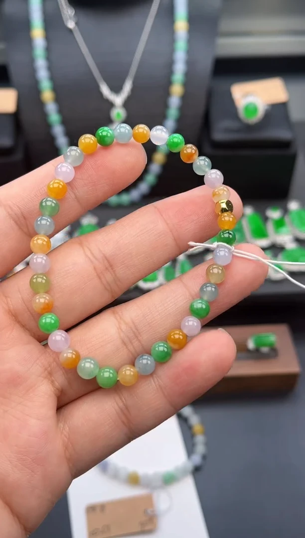 合金手串翡翠多人