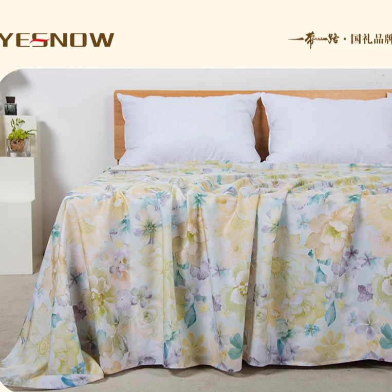 一丝浓天丝床单夏季凉感印花亲肤轻奢