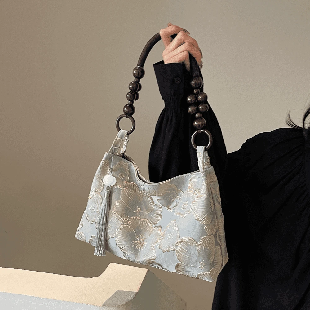 超火小众包包女2025新款百搭高级感单肩腋下包国风刺绣手提汉服包