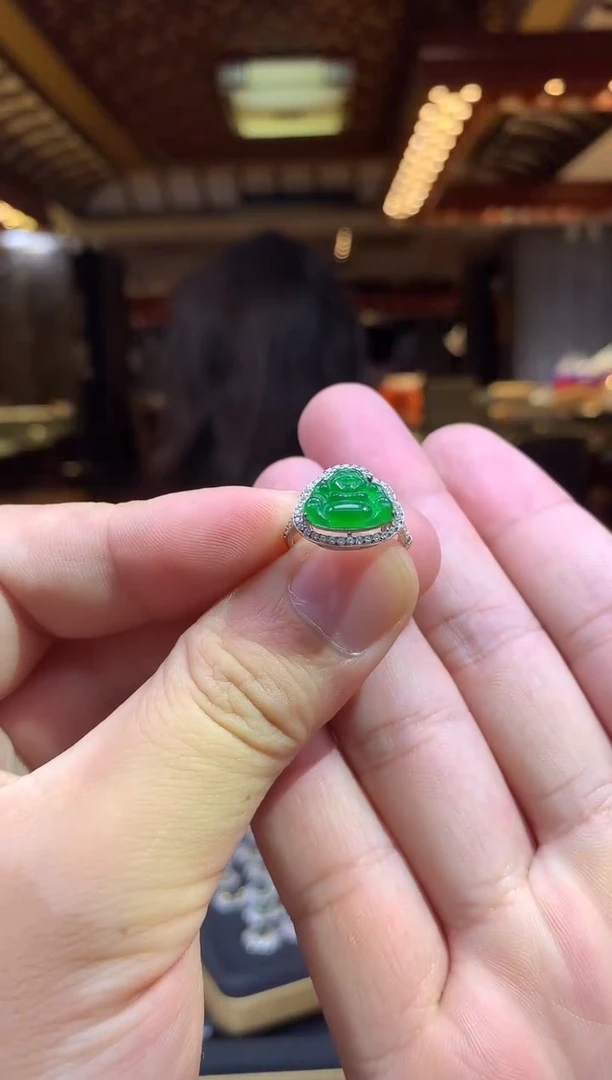 翡翠戒指银S925镶嵌7009903/xy/多样性发/一件