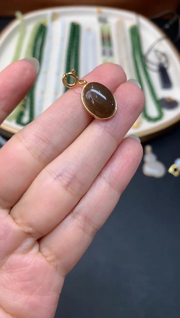 吊坠(不含链)银S925镶嵌和田玉W992|88