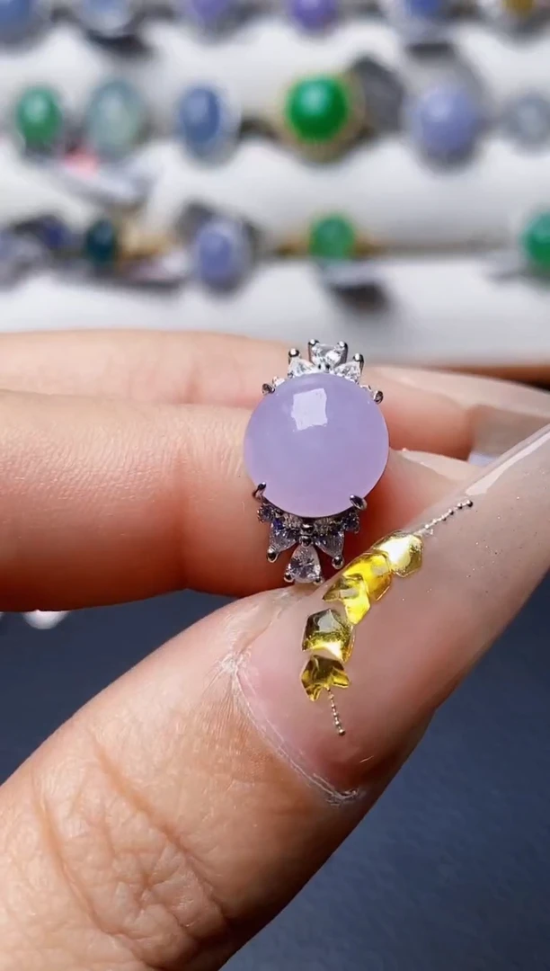 银S925镶嵌戒指翡翠1433