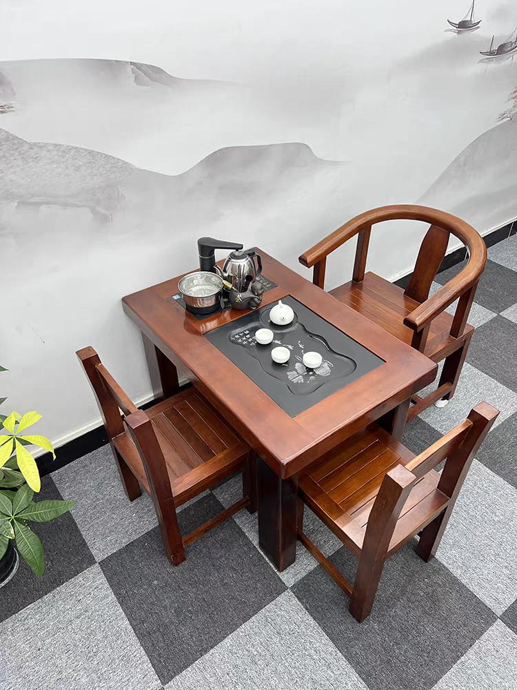 老船木全实木茶桌茶几茶台新中式湿泡台