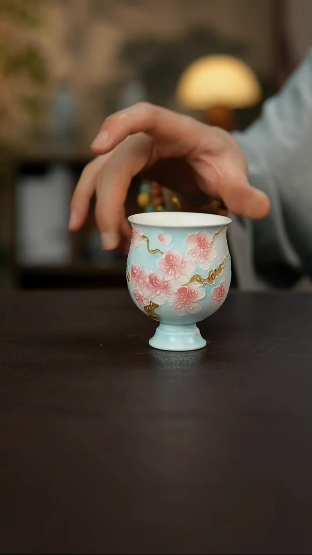 杯景德镇陶瓷杯碗柴烧多人