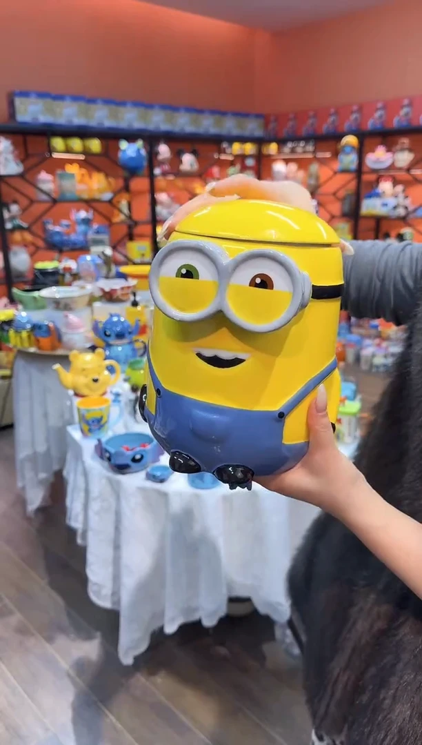 瓷片@@小黄人鲍勃储物罐