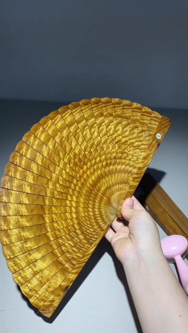 金丝楠21cm金丝楠木小叶桢楠扇741