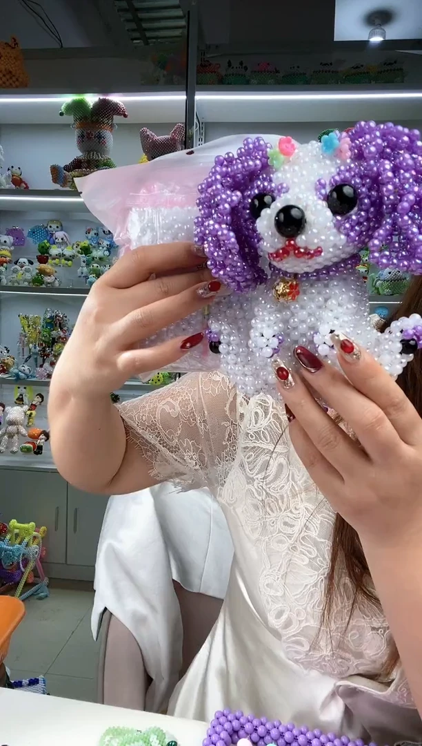 玻璃2666 卡6马贝彩贵妇犬-粉色