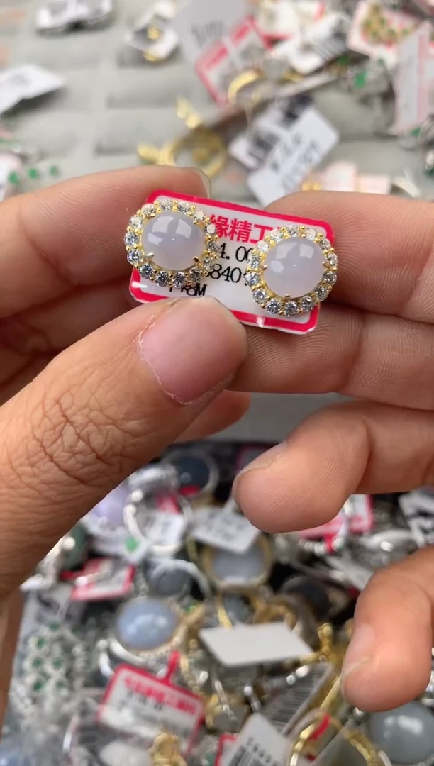 银S925镶嵌戒指翡翠999                8