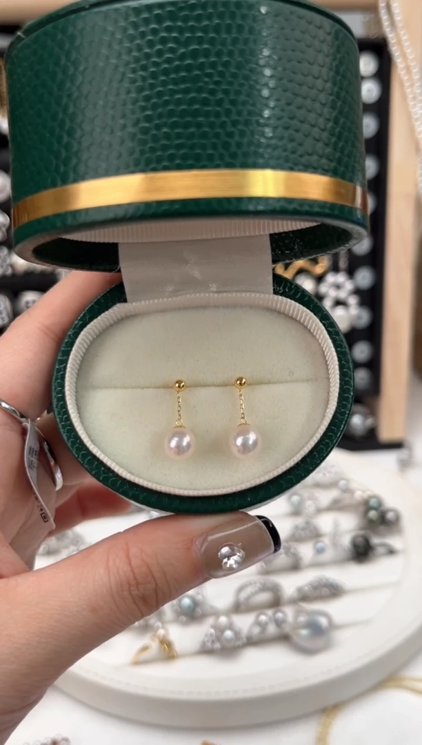 【闪购商品】海水珍珠耳饰18K金镶嵌18K海水耳饰