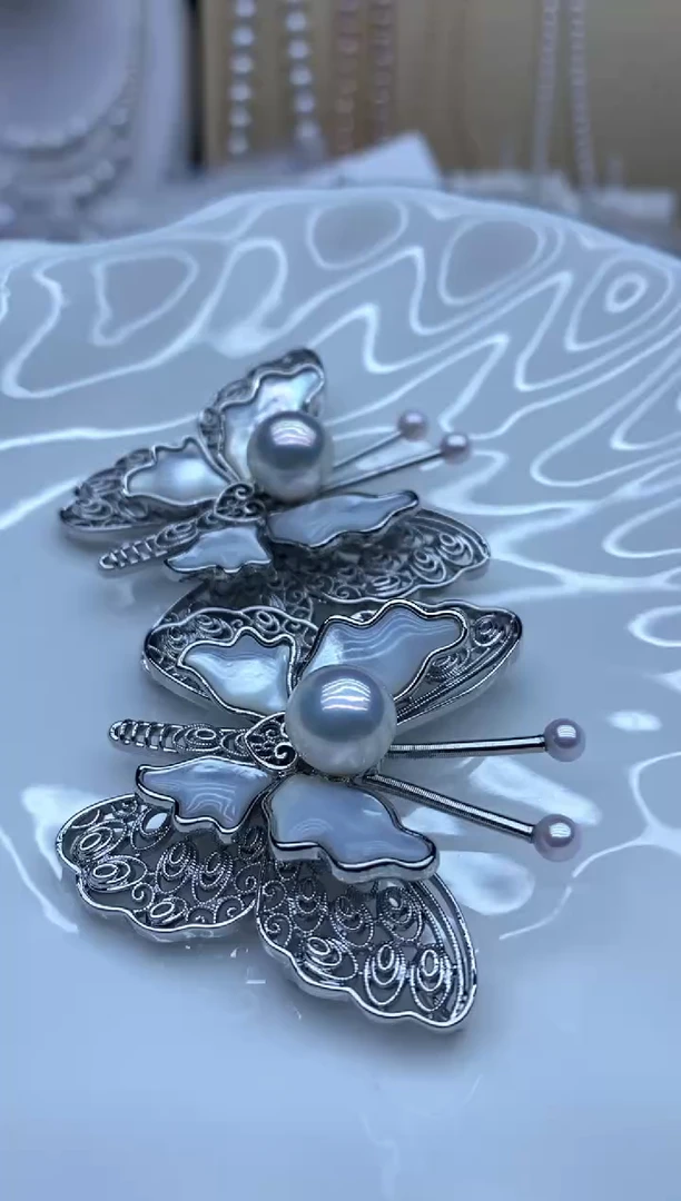 未镶嵌胸饰淡水珍珠胸针样性发其一