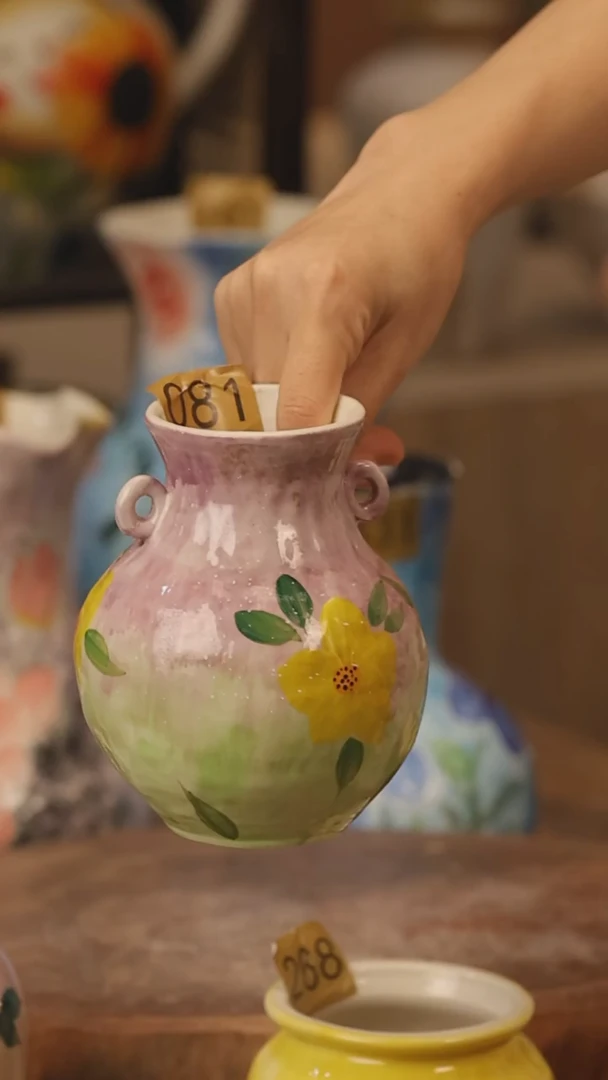 陶瓷081景德镇设计师手作花器摆件侘寂风