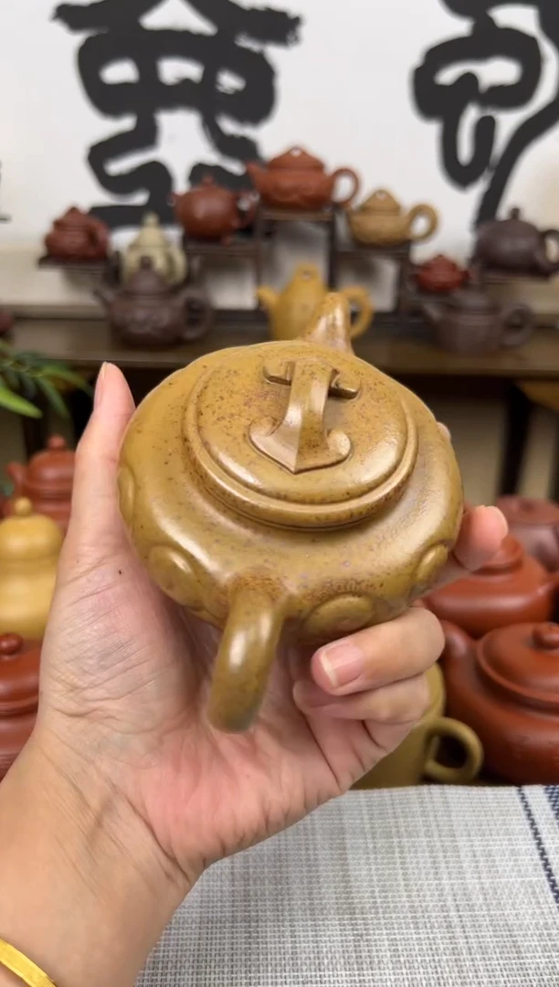 茶壶段泥高温烧黄金段仿古如意壶200CC