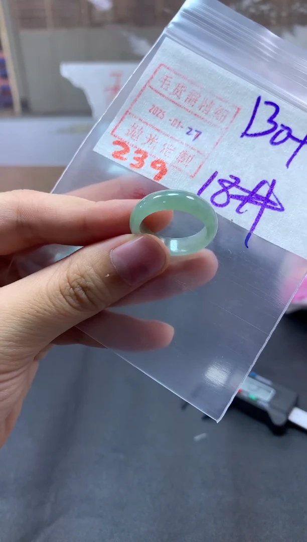 【闪购商品】定制翡翠未镶嵌戒圈18#140毛货需精细抛光