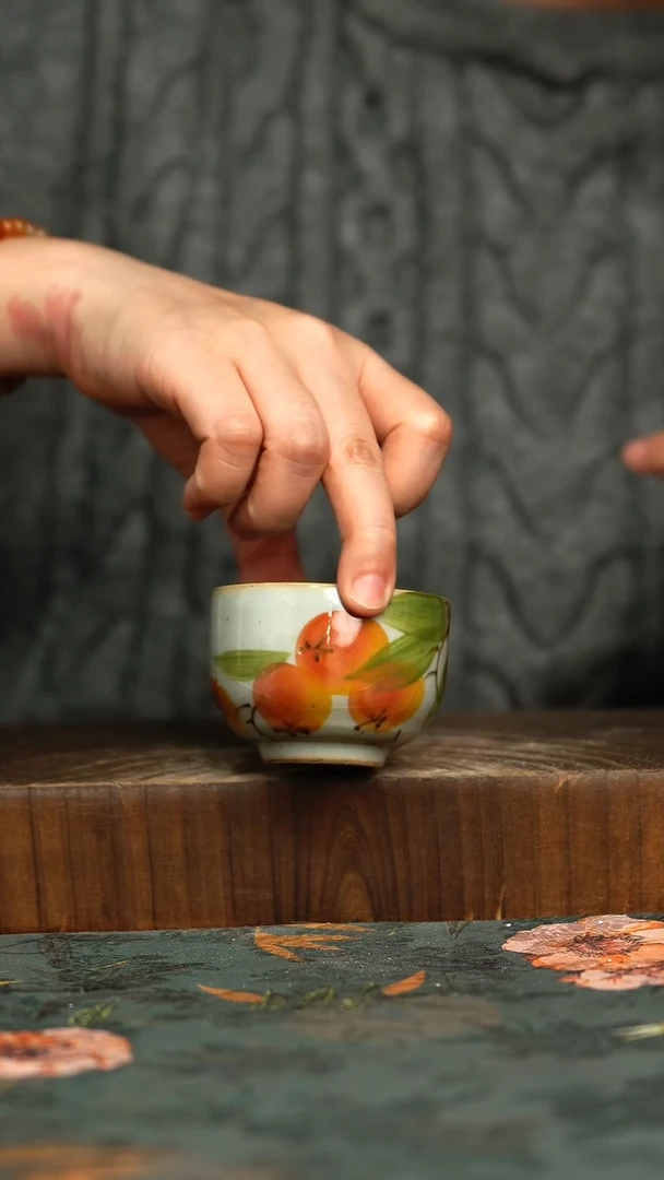 杯釉下彩手工手绘同款陶器