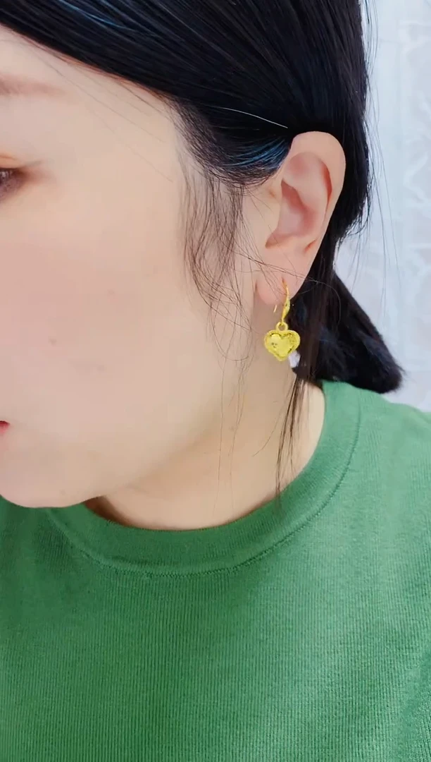 合金无064龙鳞爱心耳坠