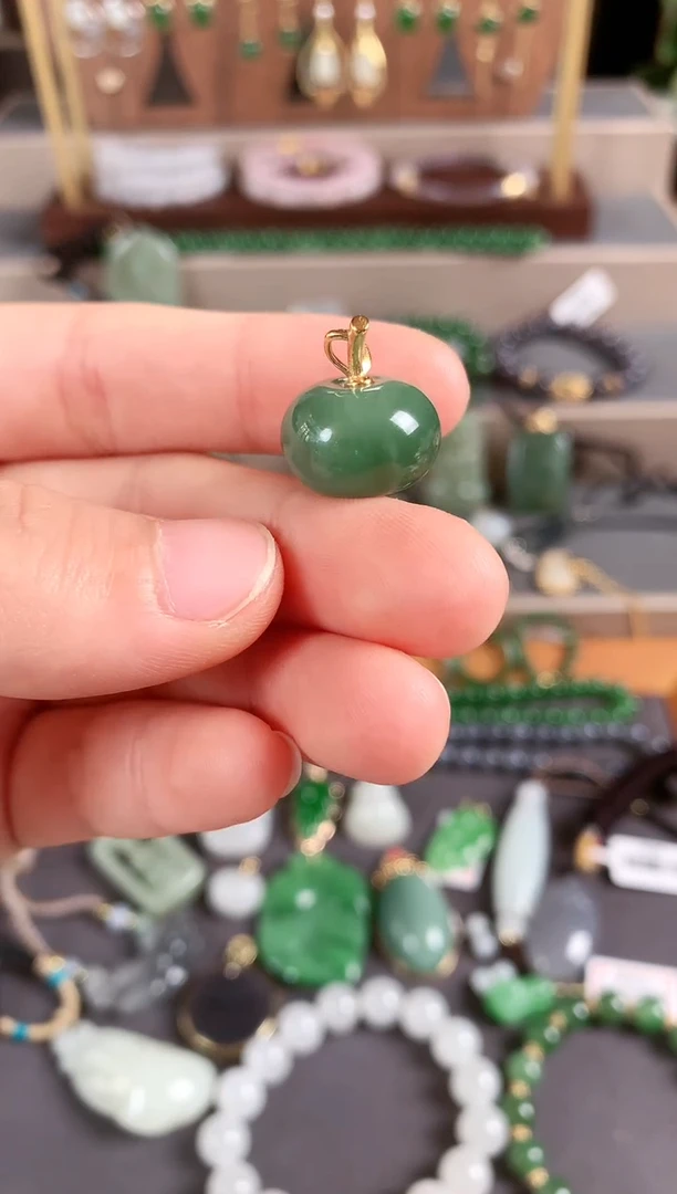 吊坠(不含链)银S925镶嵌和田玉1