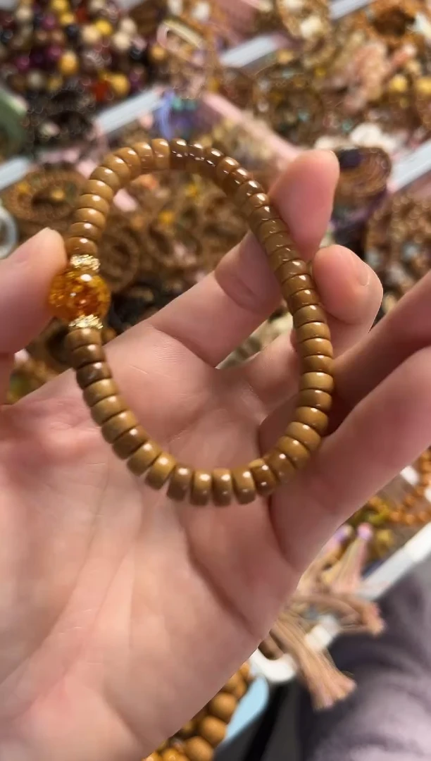 手串琥珀未镶嵌库克药片搭配琥珀手串7*3.5mm