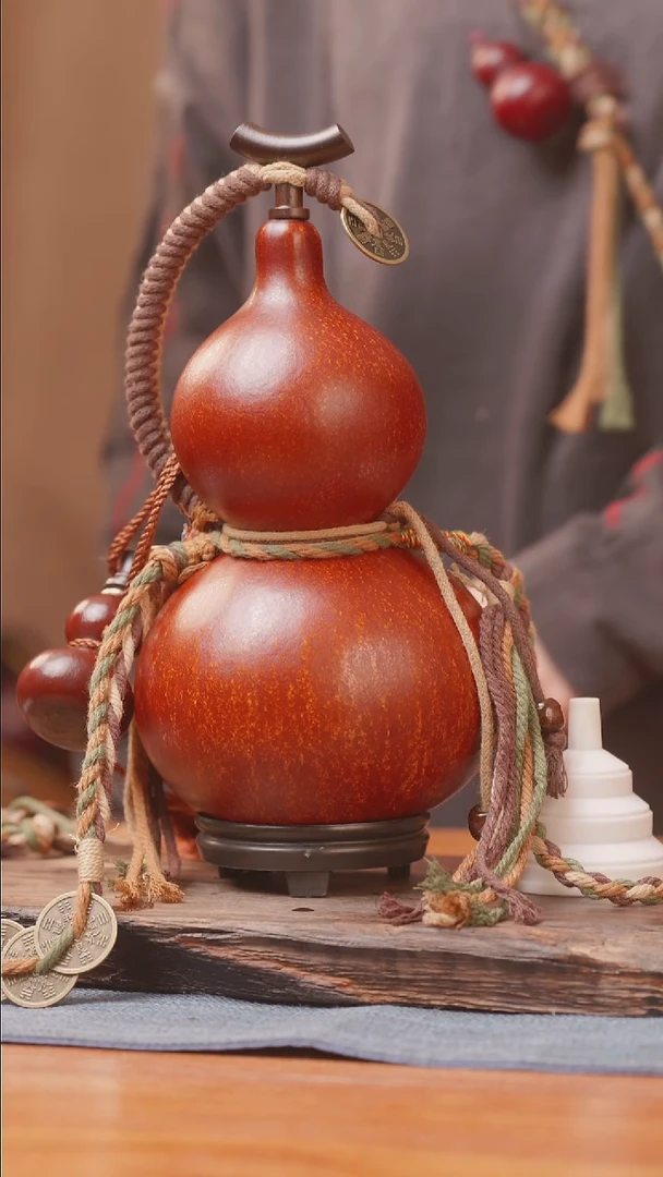 1076号链接精品大漆葫芦现货现发[一物一拍]（750ml）