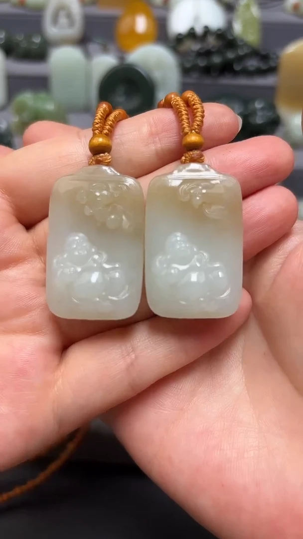 和田玉未镶嵌颈饰小*.