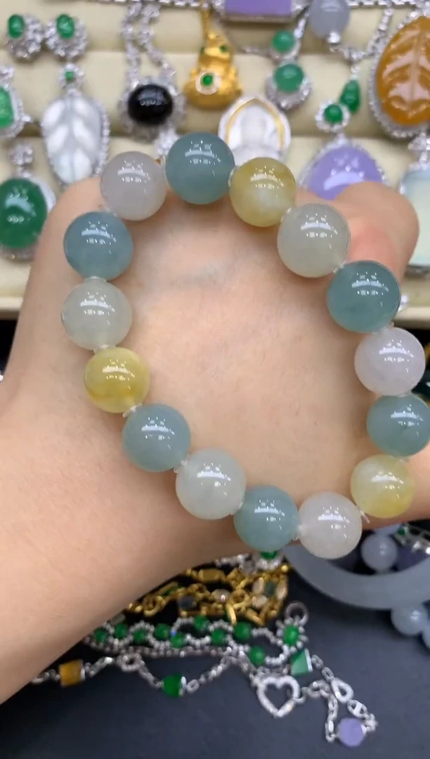 未镶嵌手串翡翠376-中国好珍宝