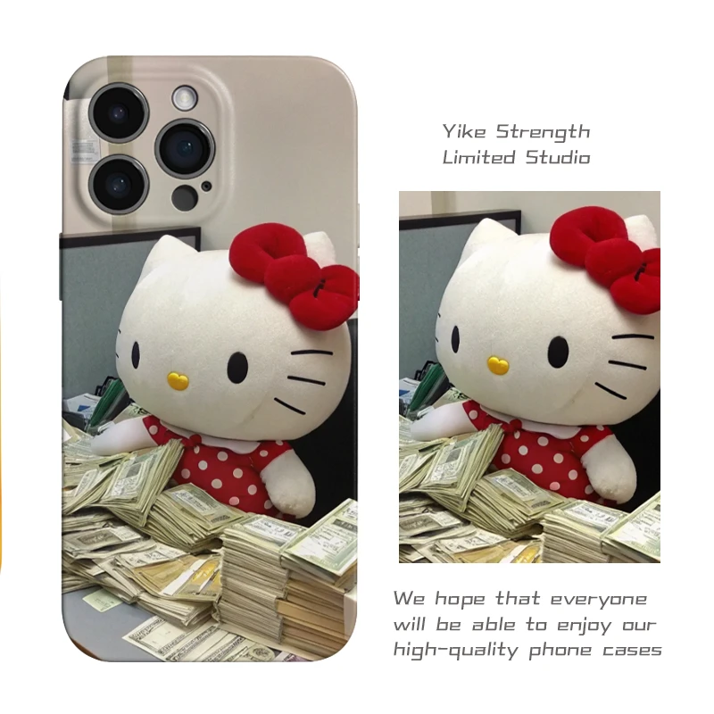 数钱KT猫菲林软壳进口光面适用iphone苹果13rpomax/14/16pro