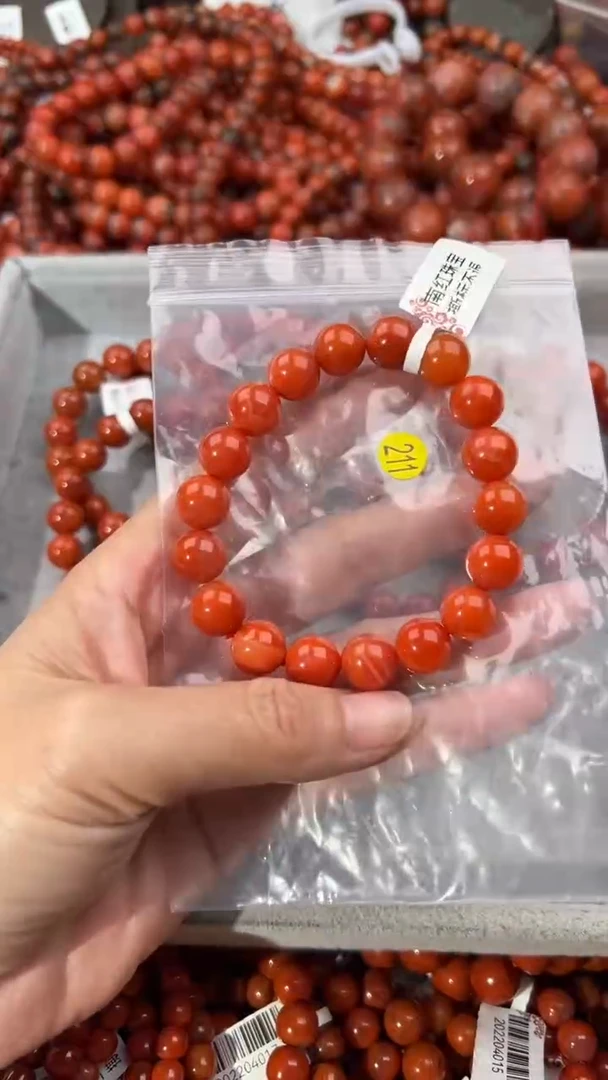 南红玛瑙手串未镶嵌10+
