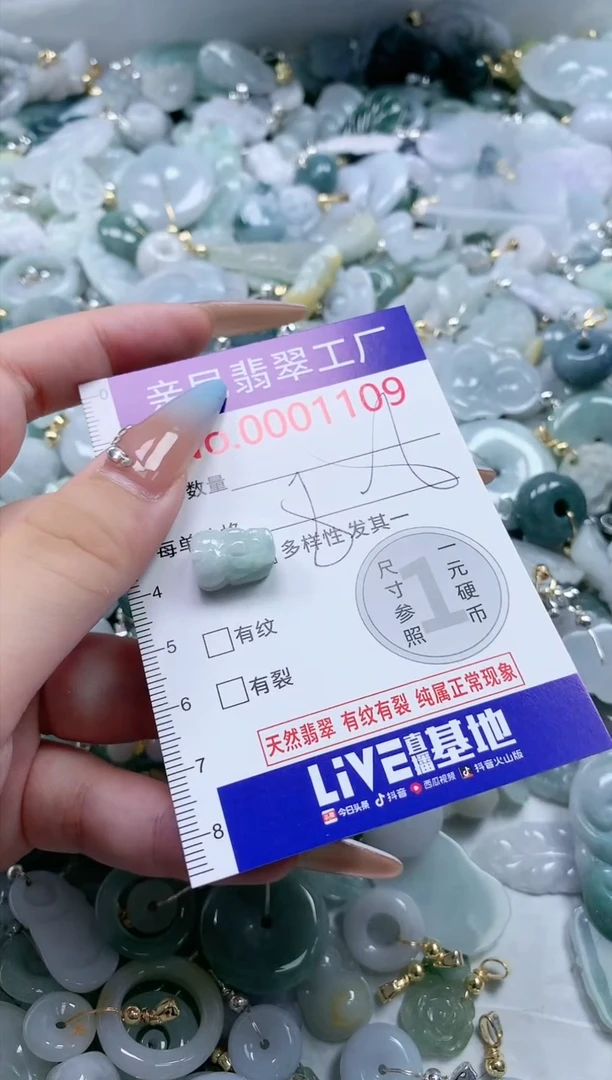 翡翠未镶嵌吊坠(不含链)1109