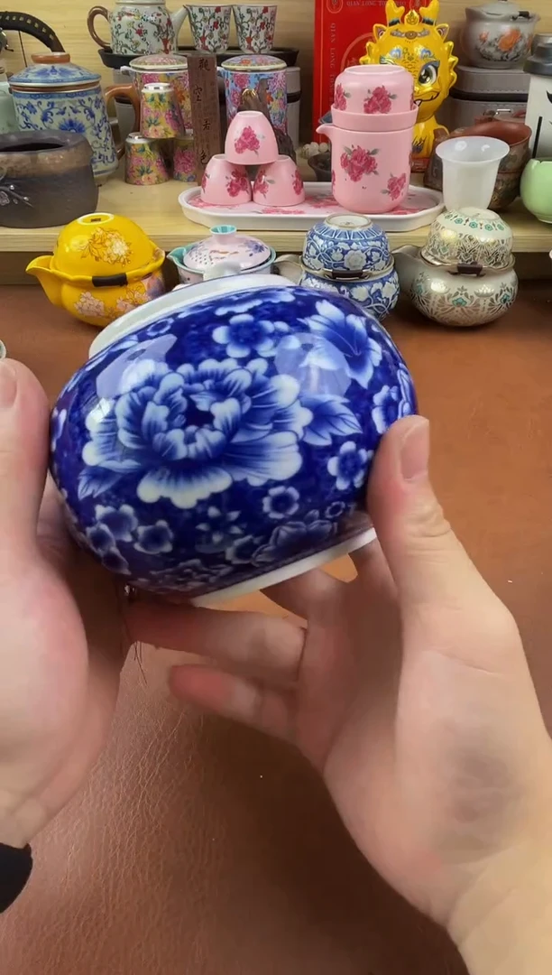 陶瓷茶具摆件旅行套组