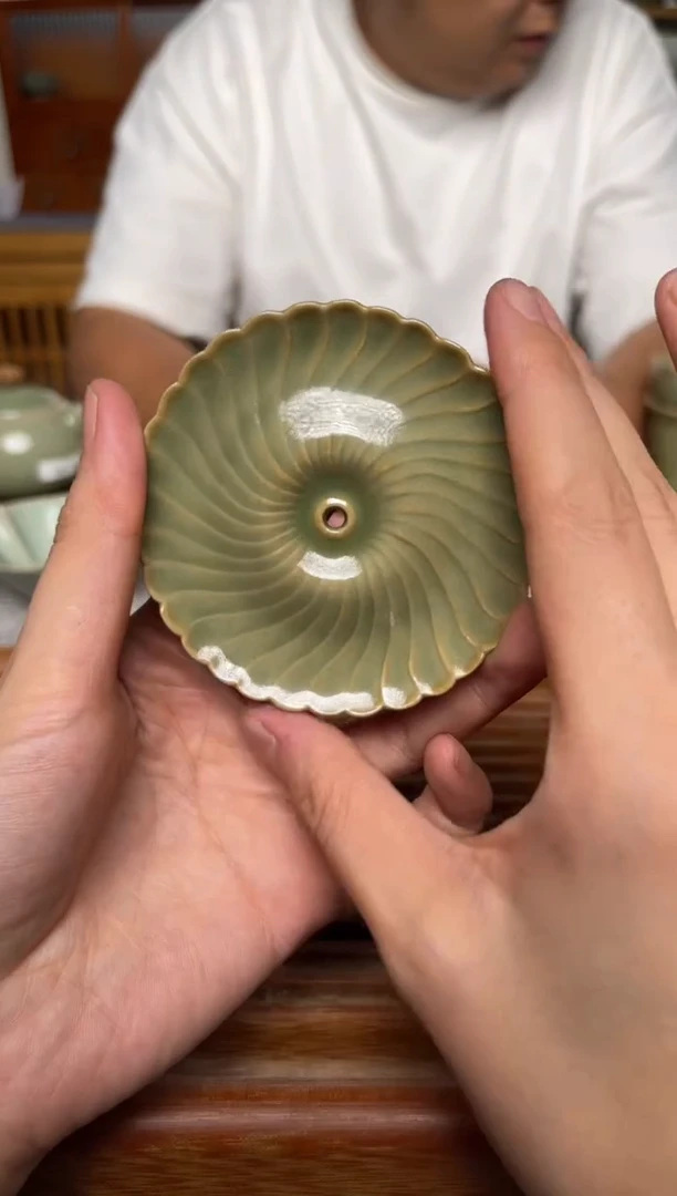 其他耀州窑手工香插  微瑕