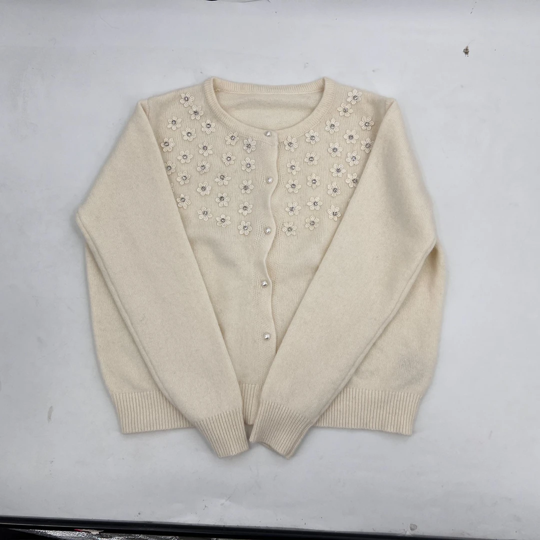 保暖美观纯色毛针织衫上衣打底女装秋冬百搭开衫A10-44