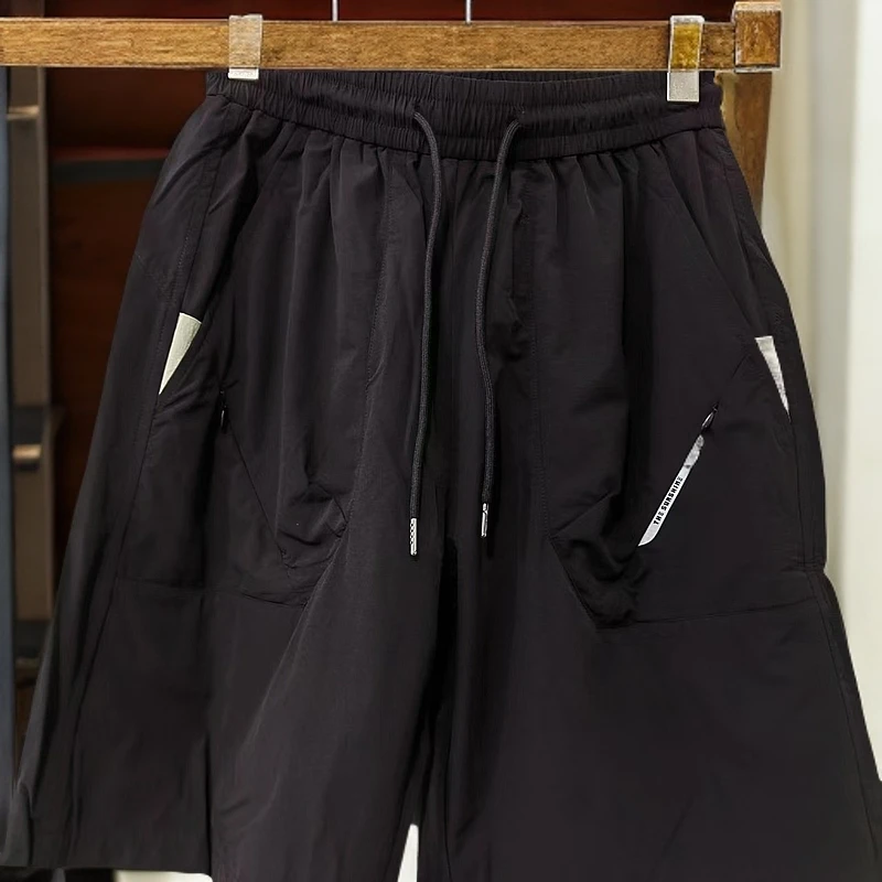 【28520-黑】青少年棉布工装五分裤