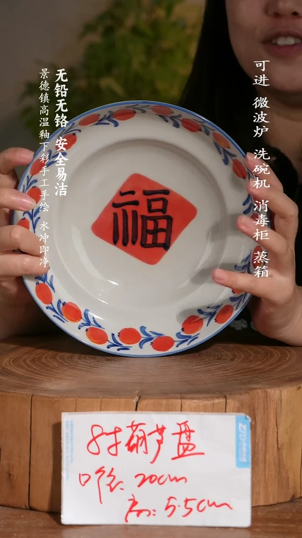 碗陶瓷景德镇高温瓷釉下彩手绘陶瓷