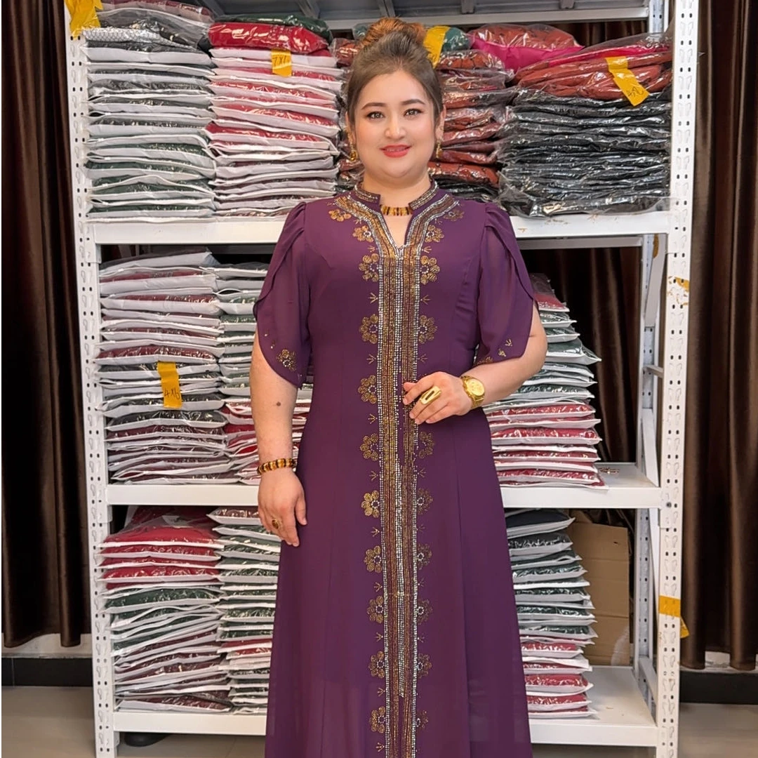 【AYHENM】设计师长裙轻奢中长裙包袖中长款夏季连衣裙-AY775488