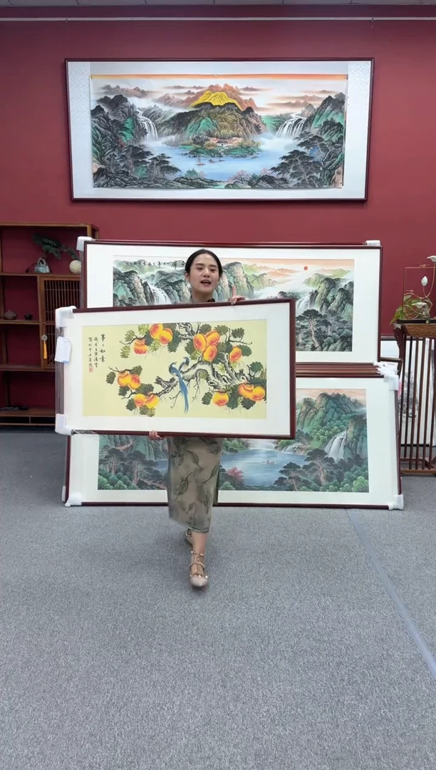 国画手绘 事事如意  125*65