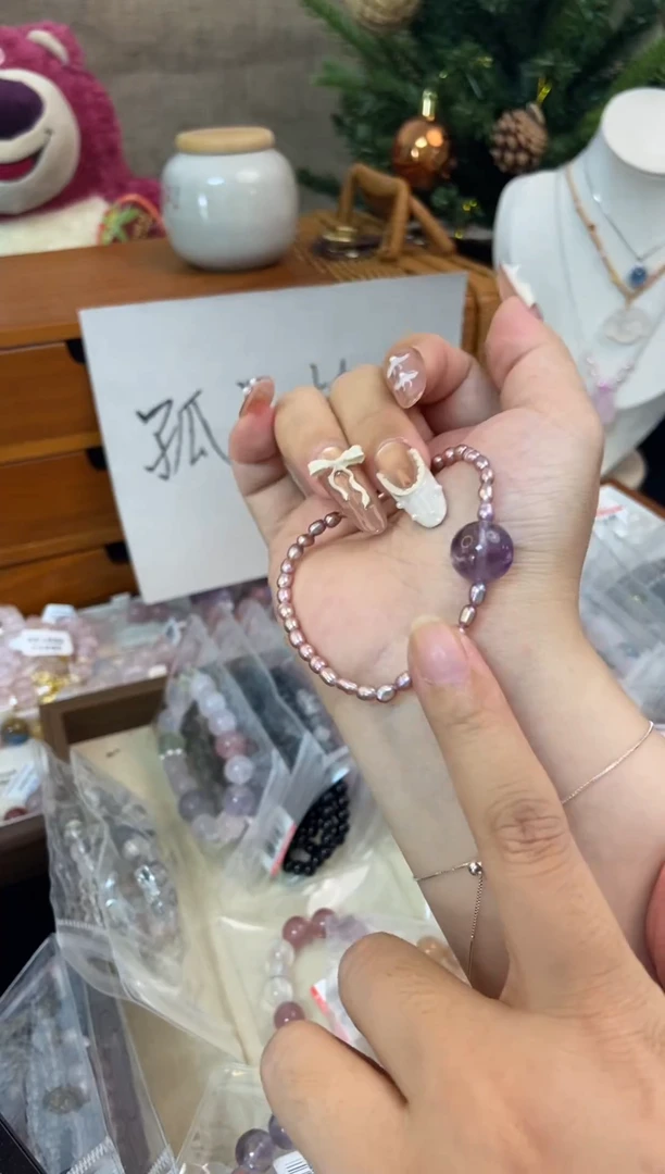 水晶手链未镶嵌孤品捡漏均匀瑕疵介意勿拍