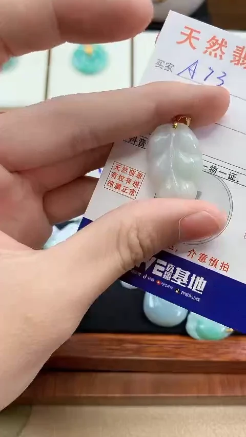 颈饰银S925镶嵌翡翠天然A货翡翠挂件