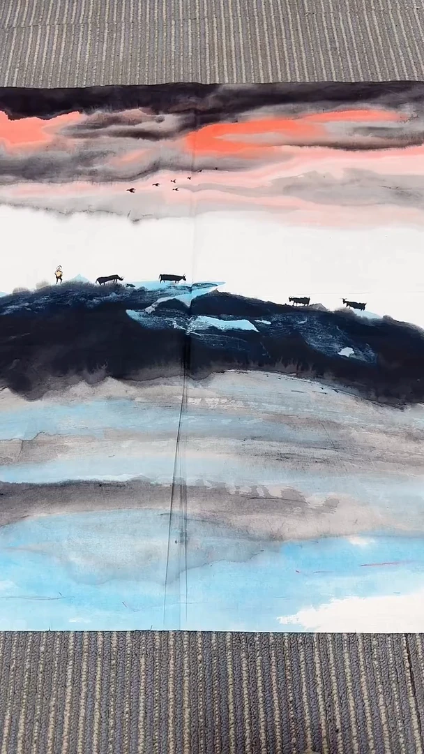 书法11-6-19贾老师4平尺国画作品